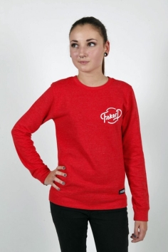 sweat rouge femme sans capuche
