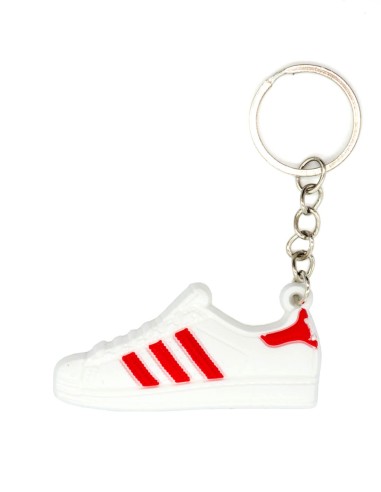 porte clé sneakers adidas superstar white red