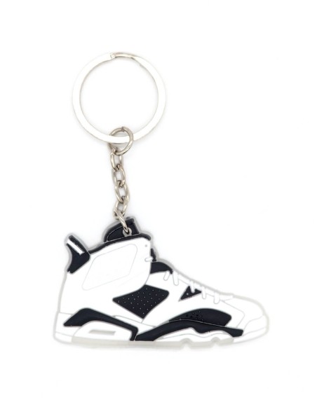 porte clé sneakers air jordan 6 white black