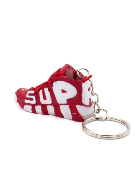 Porte clé 3D Supreme x Nike Air More Uptempo Red