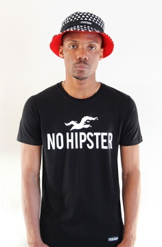 T-shirt No hipster noir