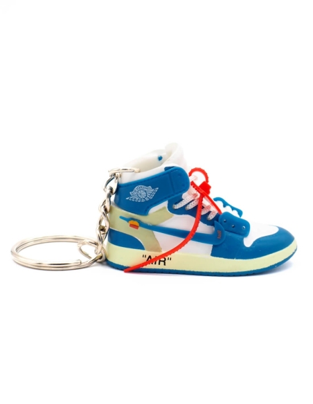 Porte-clé 3D Jordan 1 Off-White UNC