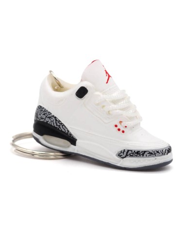 Porte-clé 3D Sneakers Jordan 3 White Cement