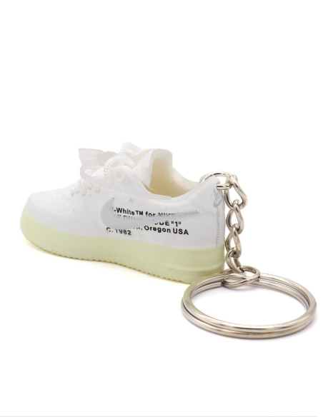 Porte-clé 3D Nike Air Force 1 Off-White White