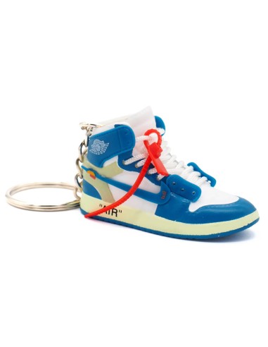 Porte-clé Sneakers 3D Jordan 1 Off-White UNC
