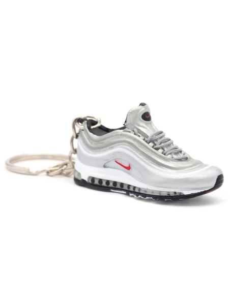 Porte-clé Sneakers 3D Nike Air Max 97 Silver Bullet Porte-clé Sneakers 3D Nike Air Max 97 Silver Bullet