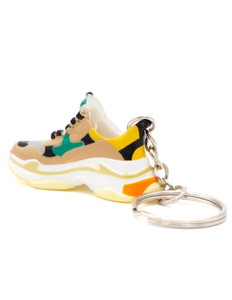 Porte-clé 3D Balenciaga Triple S Green Yellow