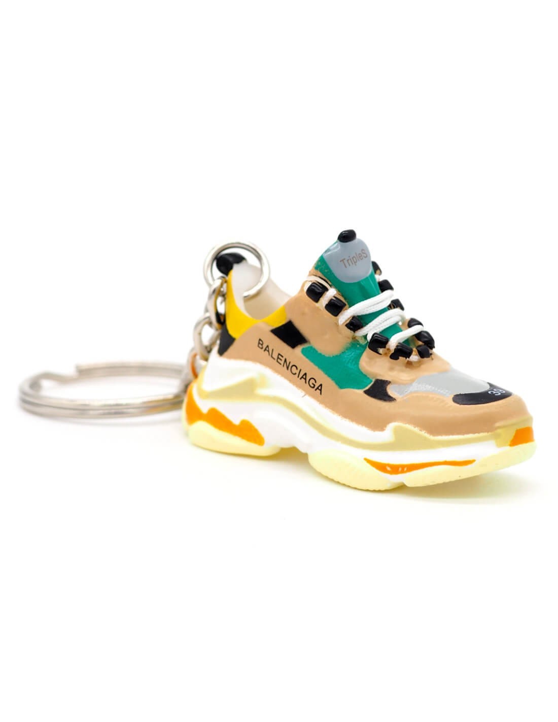 Porte-clé Sneakers 3D Balenciaga Triple S Green Yellow