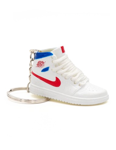 Porte-clé sneakers 3D Jordan 1 Mid White Red Royal