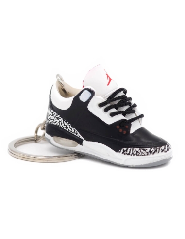 Porte-clé 3D Jordan 3 OG Black Cement