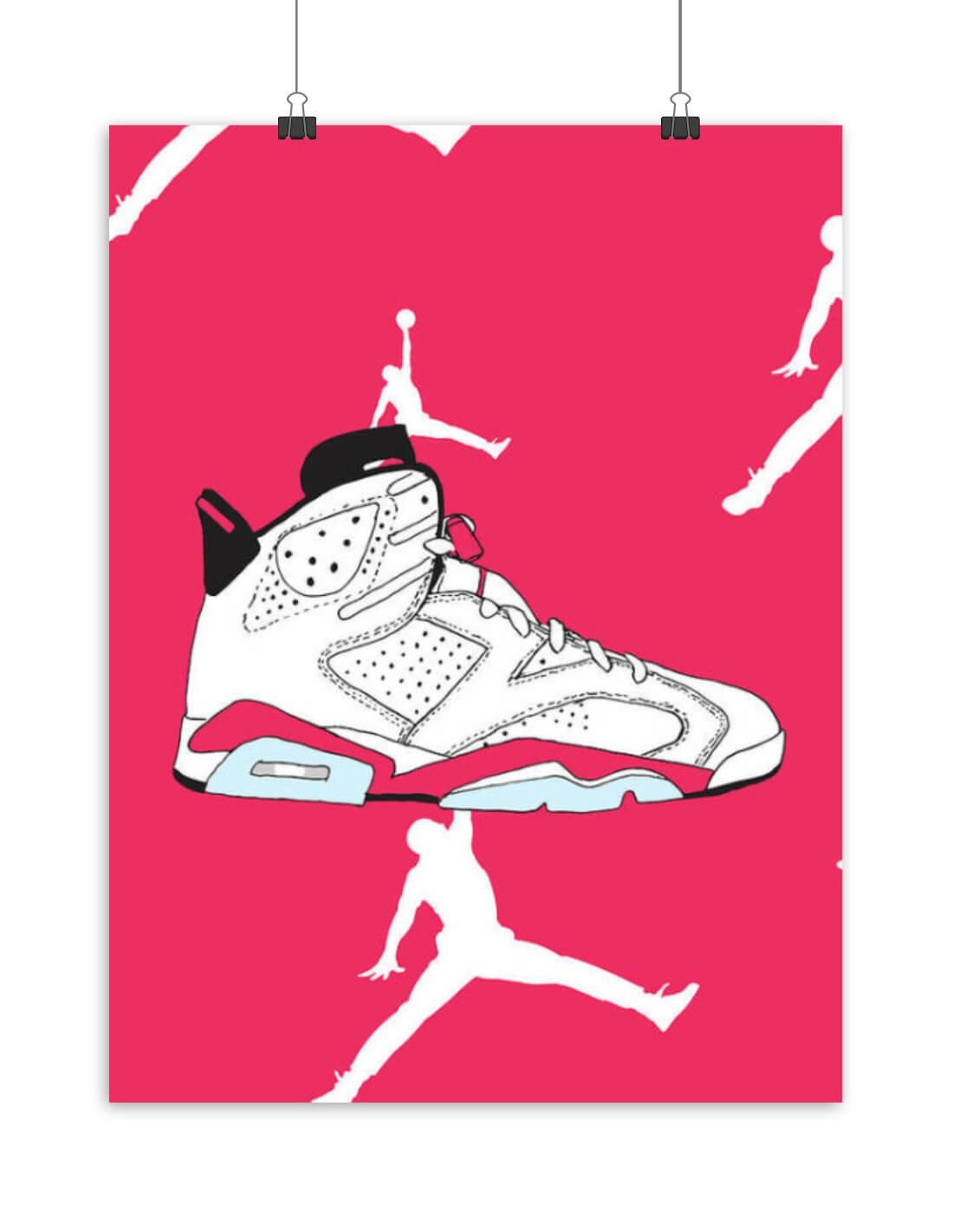 Poster Jordan 6 Infrared White