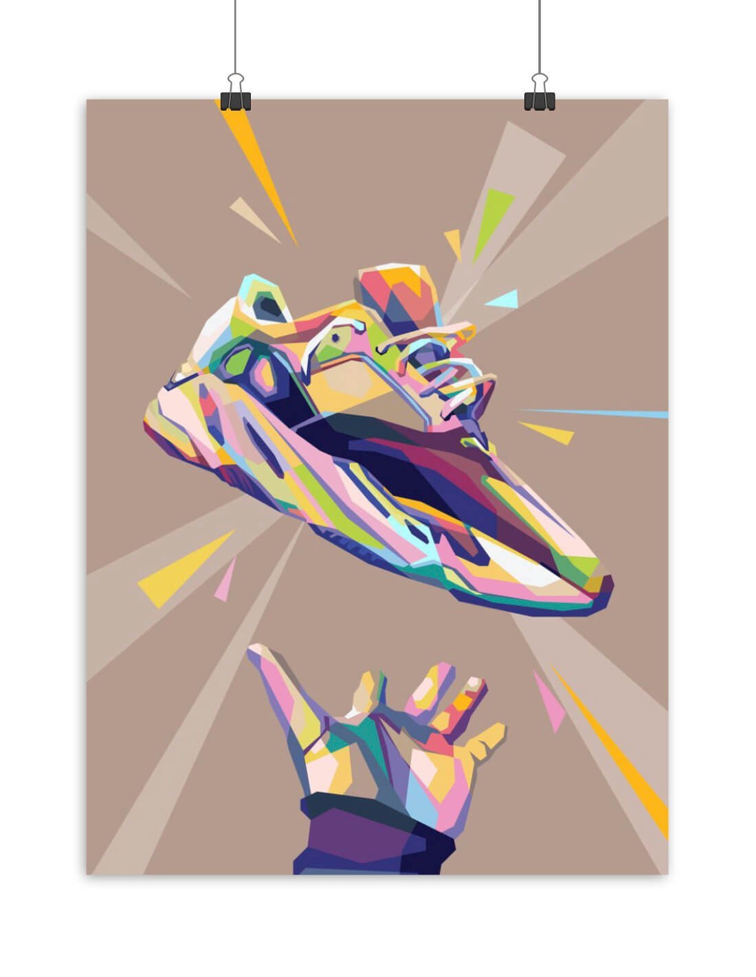 Poster Yeezy Boost 700 Wave Runner Geometric
