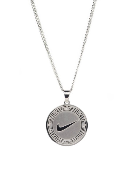 Collier Nike Swoosh Versace argenté