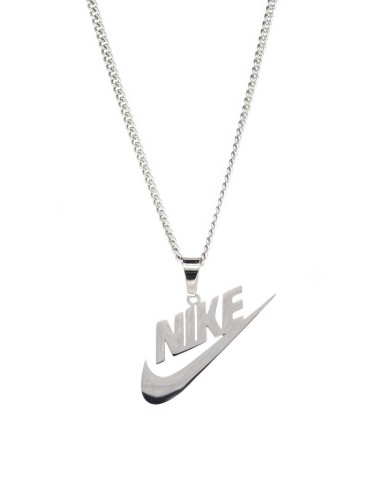 Collier Streetwear Nike Logo Argent