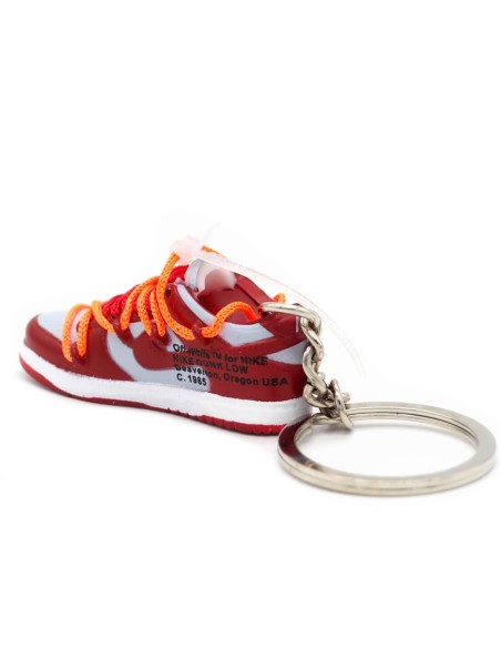 Porte-Clé 3D Dunk Low Off White University Red