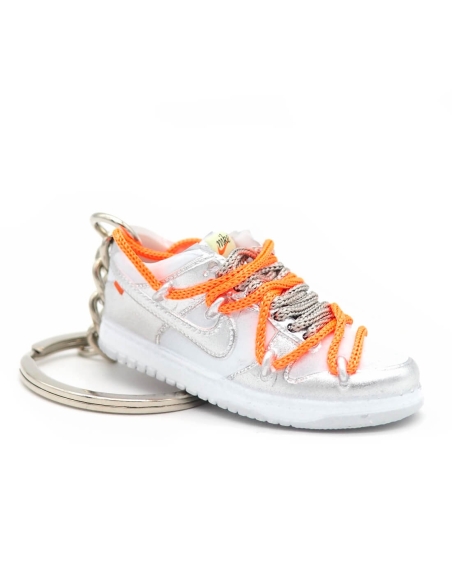 Porte-clé 3D Dunk Off-White Silver