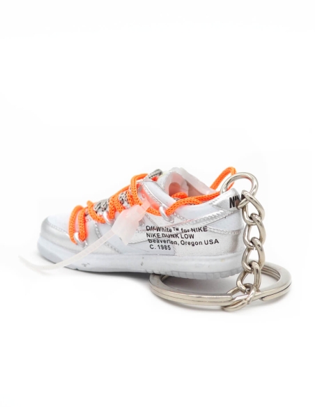 Porte-clé 3D Dunk Off-White Silver