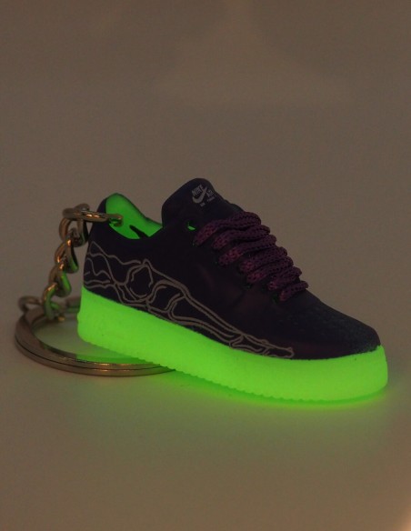 Porte-Clé 3D Air Force 1 "Skeleton" Purple