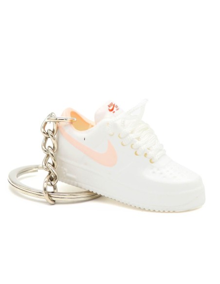 Porte clé Air Force 1 blanc rose