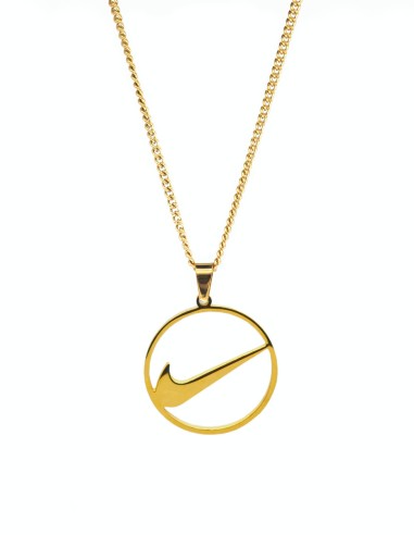 Collier Swoosh Circle Or