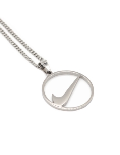 Collier Nike Swoosh Circle Argent 2