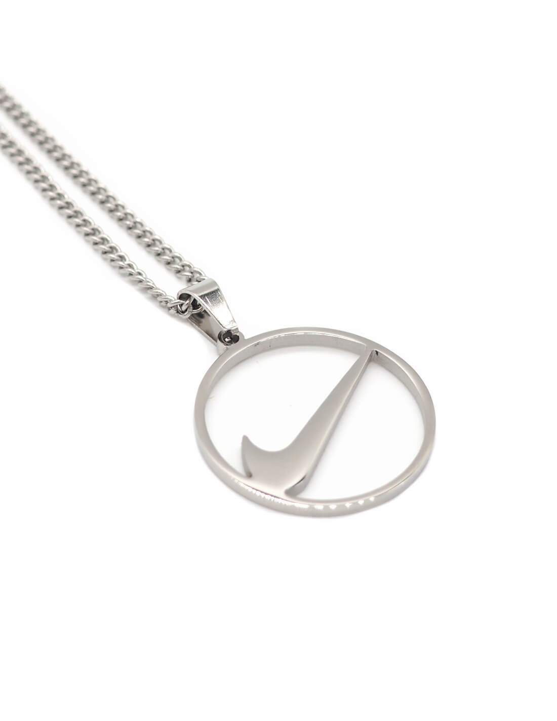 Collier Nike Swoosh Circle Argenté