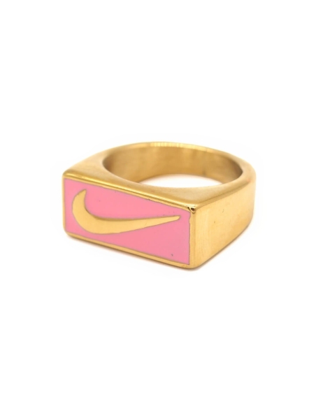 Bague Nike Swoosh Block Pink