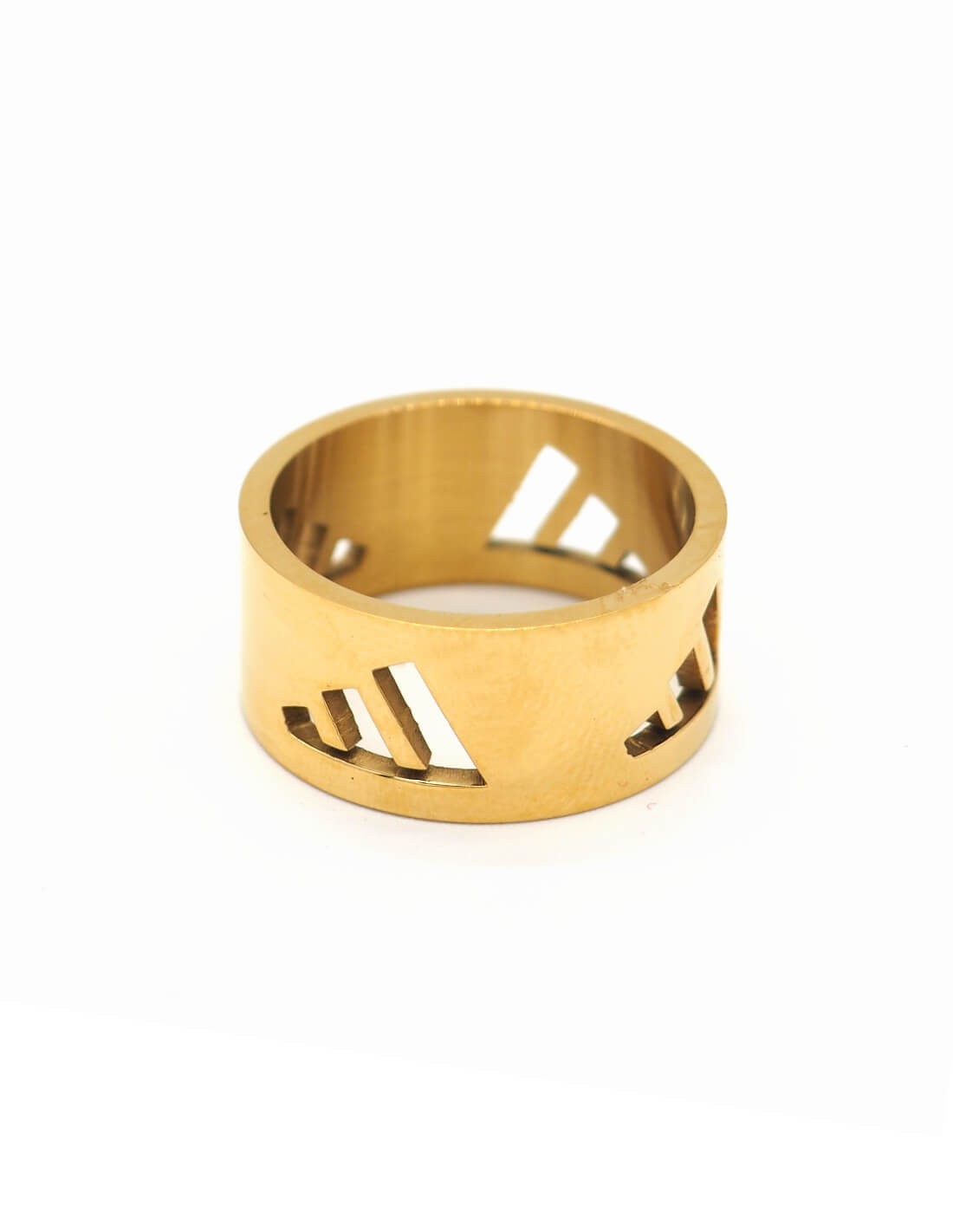 Bague Adidas Trois Bandes Dorée