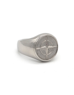 Bague Stone Island Compass Argentée 2