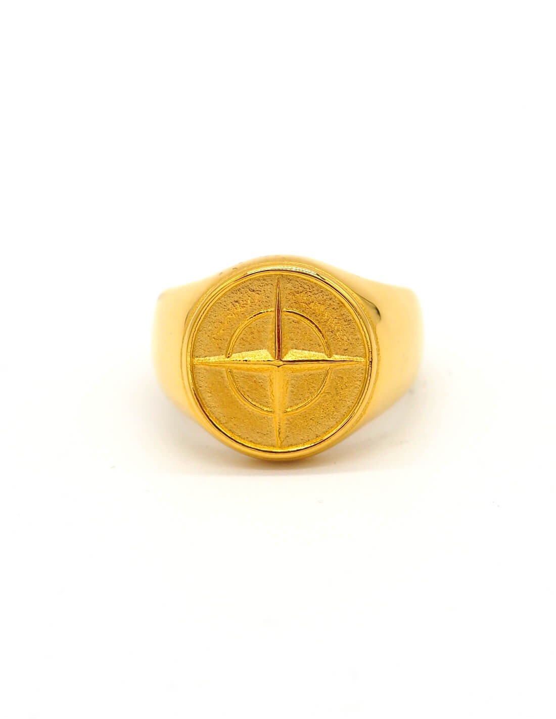 Bague Stone Island Compass Dorée