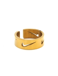 bague unisexe fendue motif swoosh 2