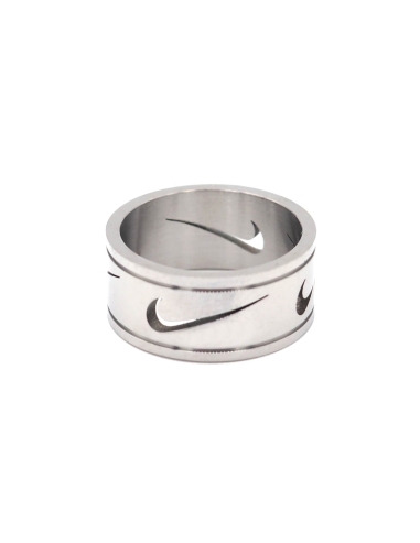 Bague Nike Laser Swoosh argentée