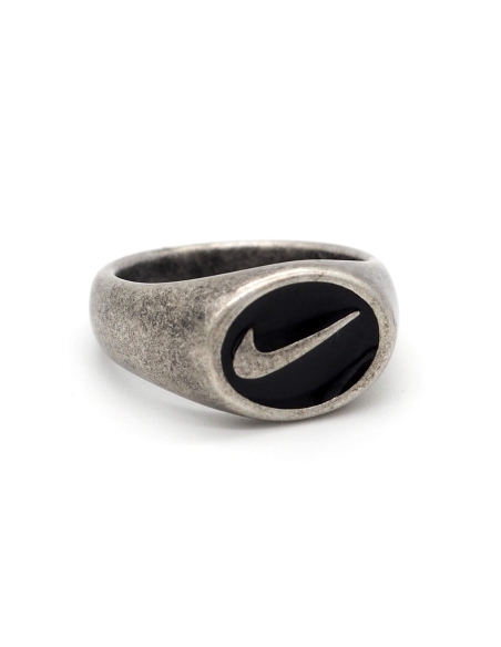 Bague Nike Retro Swoosh vintage silver