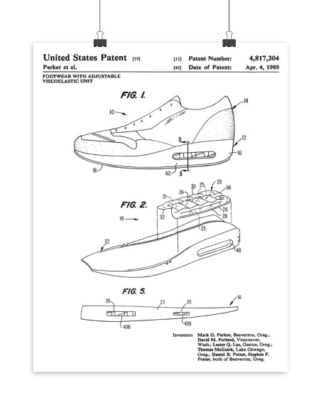 poster air max 1 noir et blanc