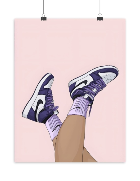 Poster Jordan 1 Court Purple Poster Jordan 1 Court Purple