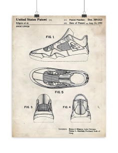 Poster Jordan 4 Design Vintage