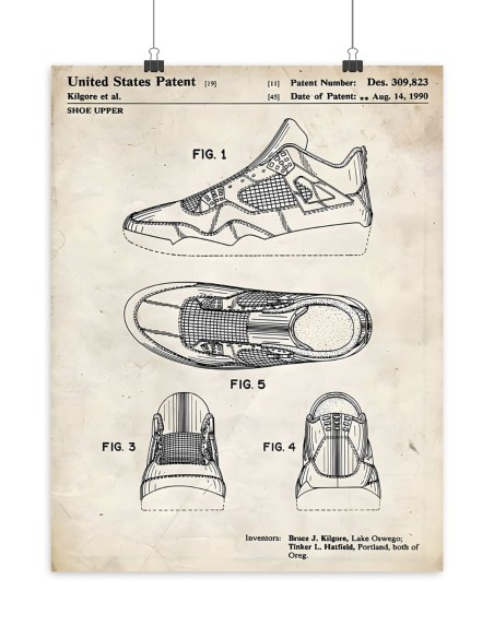 Poster Jordan 4 design vintage