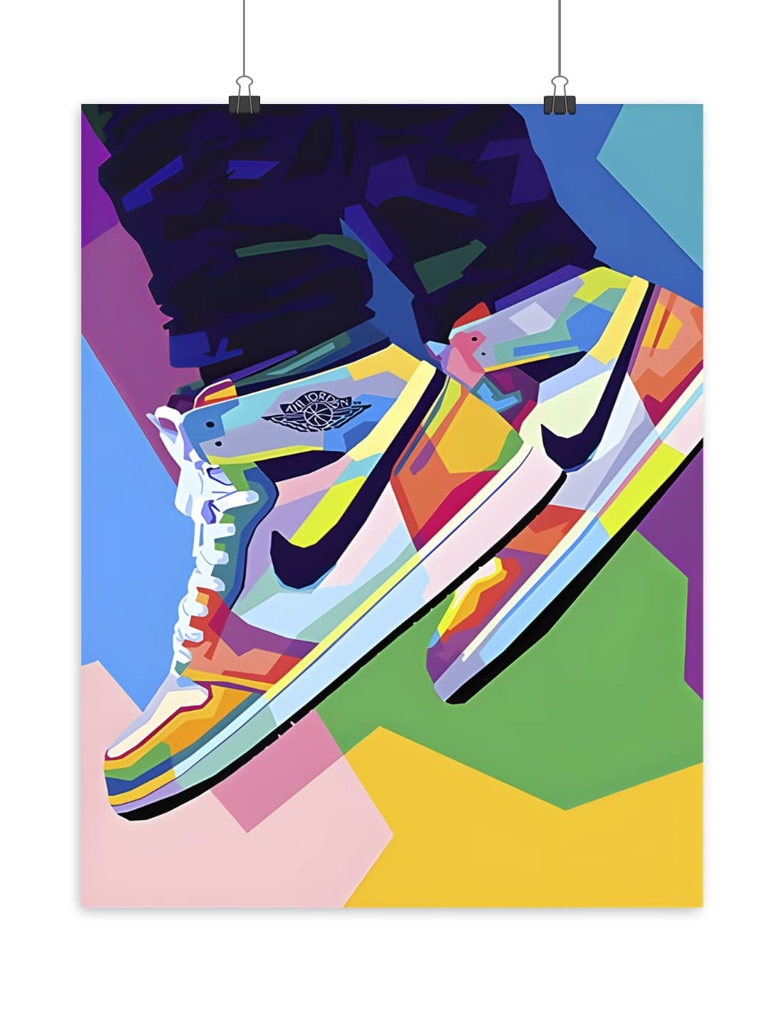 poster jordan 1 multicolore