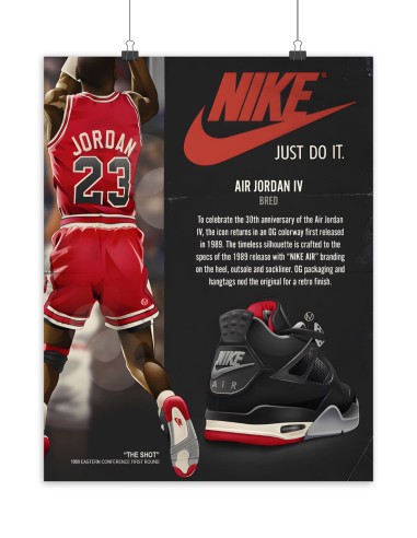 Poster Jordan 4 Bred Ad