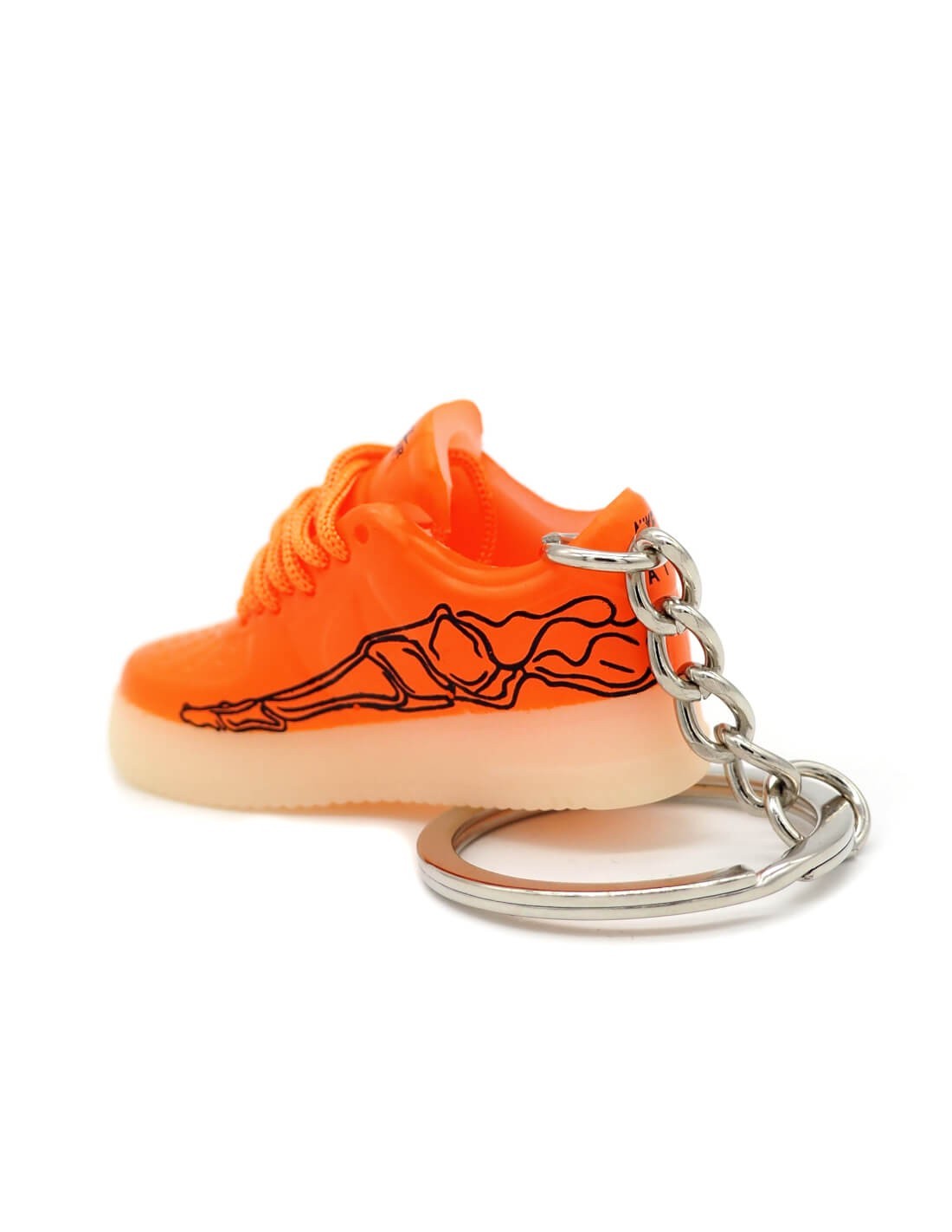 Porte-Clé 3D Air Force 1 "Skeleton" Orange