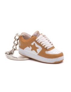 Porte-clé 3D Bapesta White Beige