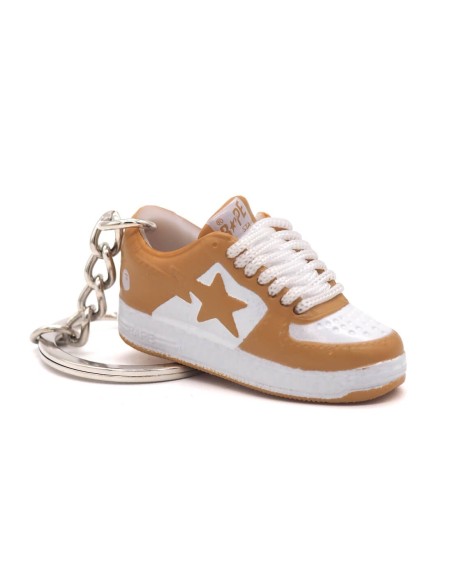 Porte-clé 3D Bapesta White Beige