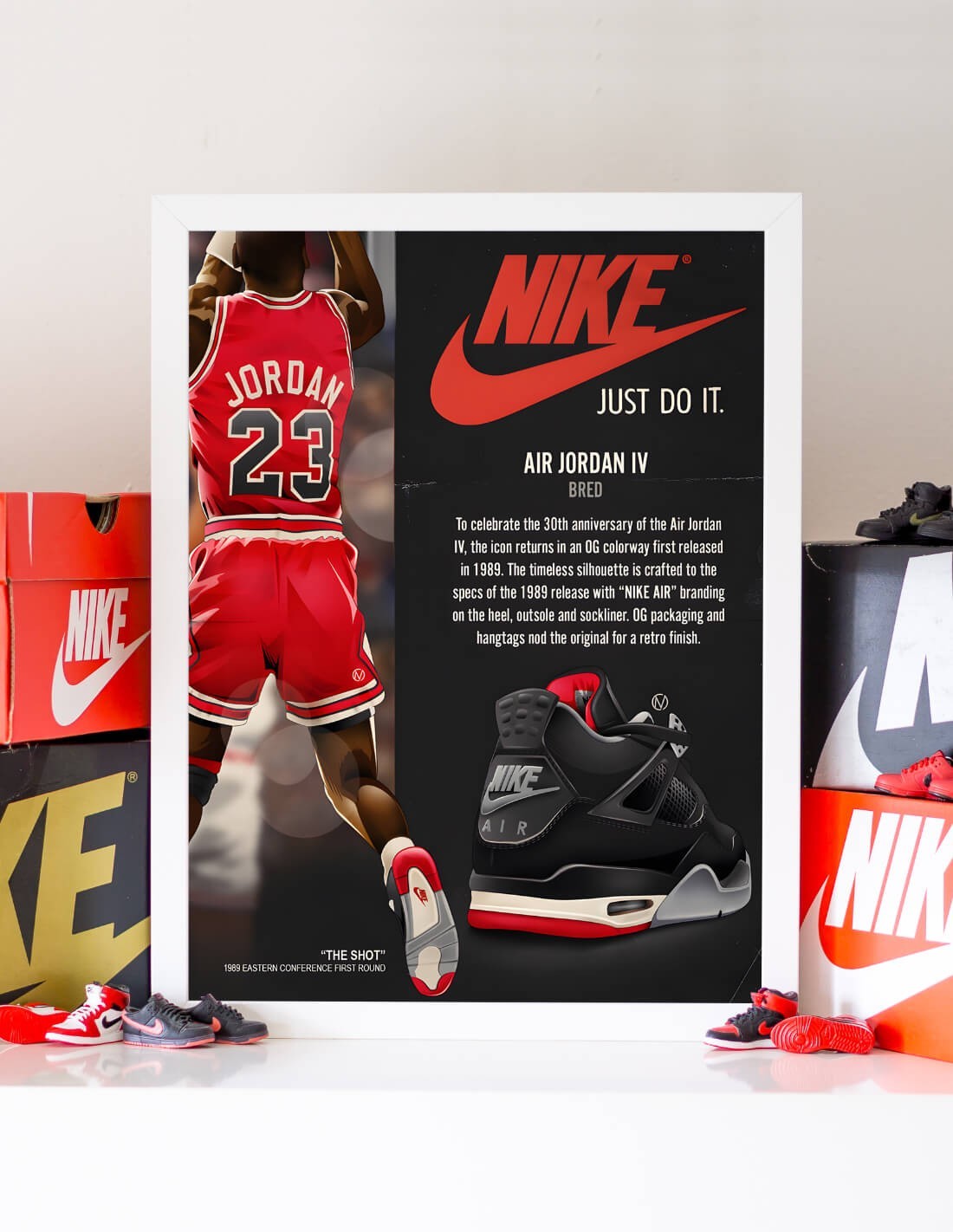 Poster Jordan 4 Bred Vintage