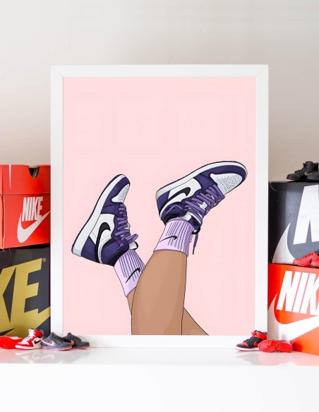 Poster Jordan 1 Court Purple