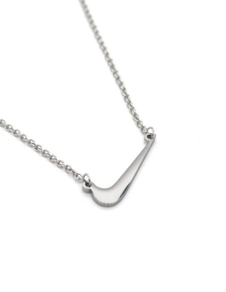 Collier Nike Swoosh Argenté