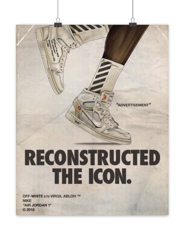 Poster Jordan 1 Off-White Retro Ad
