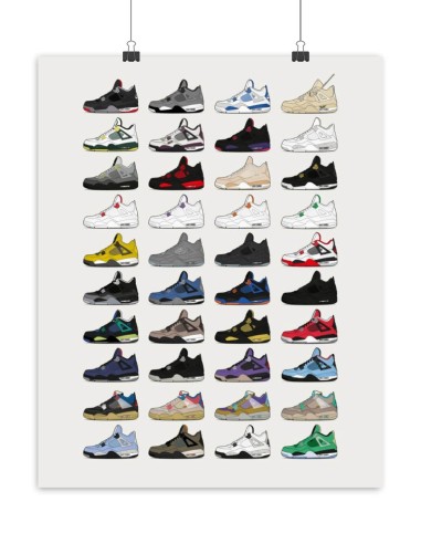 Poster sneakers Jordan 4 Collection