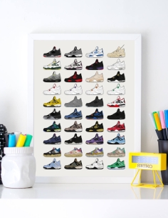 Poster sneakers Jordan 4 Collection 2