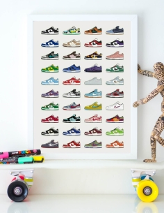 Poster sneakers Dunk low collection 2