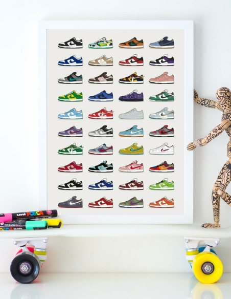 Affiche Nike Dunk Low best of Affiche Nike Dunk Low best of